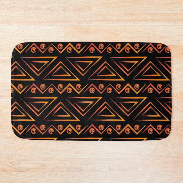 Item preview, Red and Orange Vintage Triangle and Circle Pattern designed and sold by Jake Purcell.