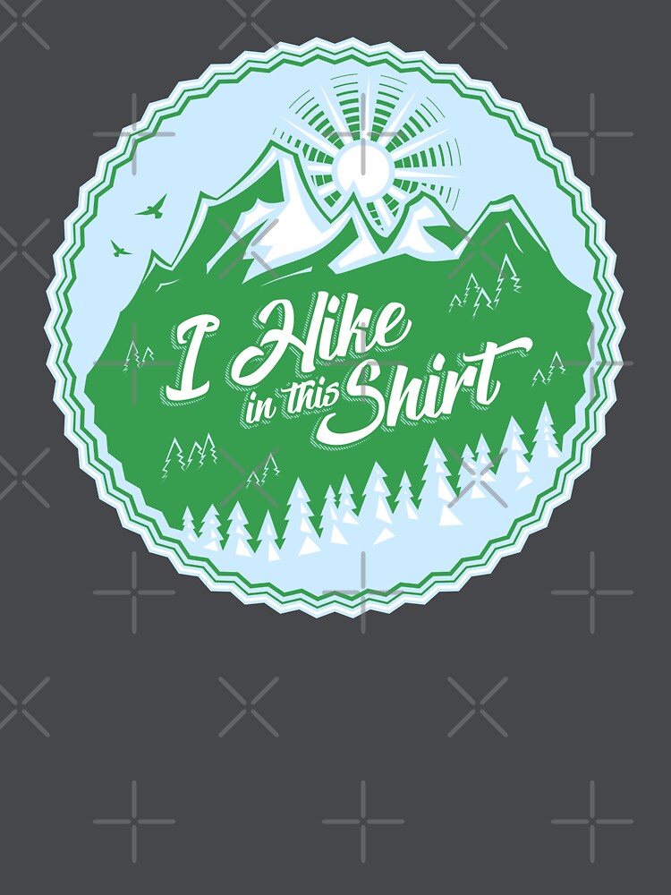 Thumbnail 3 of 3, Fitted V-Neck T-Shirt, I Hike In This Shirt designed and sold by Bruvi.