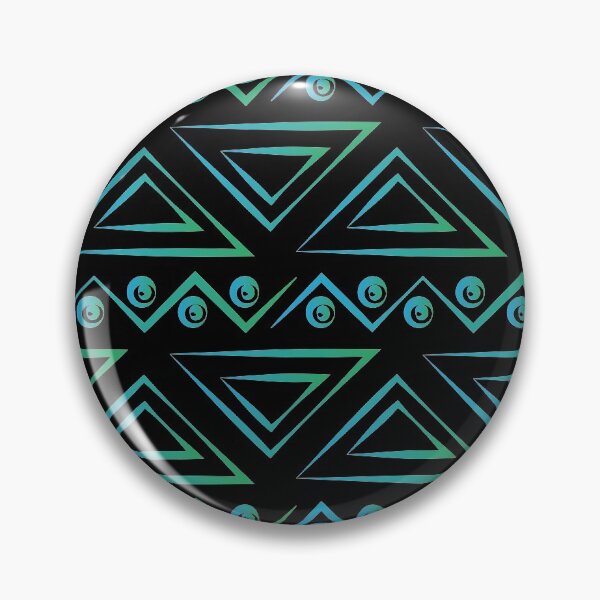 Item preview, Green and Blue Vintage Triangle and Circle Pattern designed and sold by Jake Purcell.