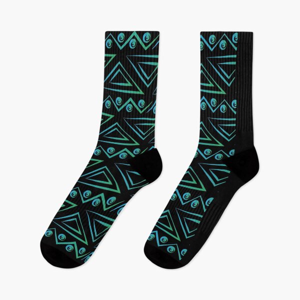 Item preview, Green and Blue Vintage Triangle and Circle Pattern designed and sold by Jake Purcell.