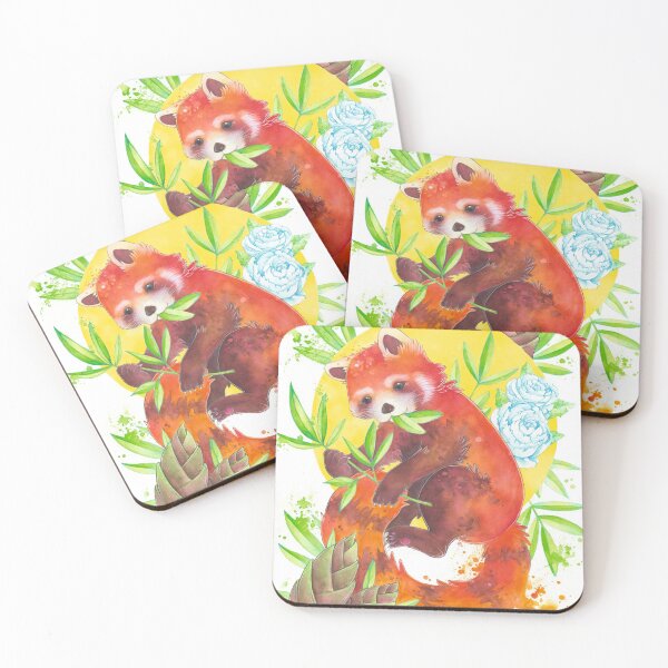 Item preview, Red Panda mit Bamboo Shoot designed and sold by YumePeachyPie.