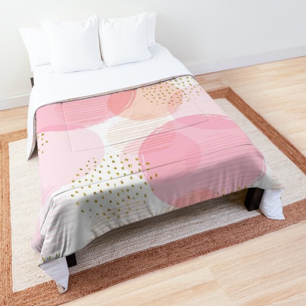 Modern soft pastel pink balls pattern Comforter
