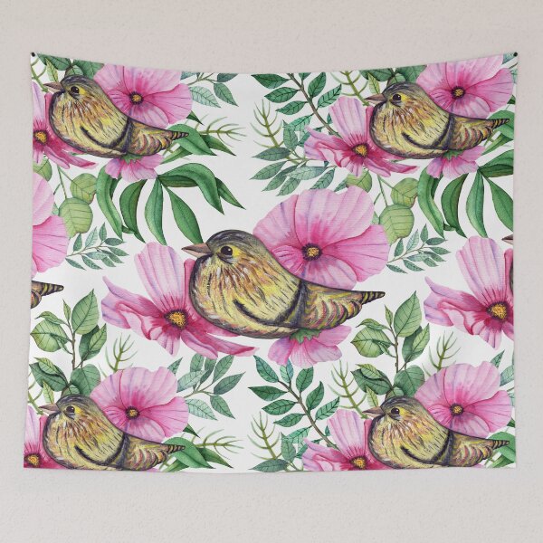 Item preview, Bird with Flowers designed and sold by sherwinc.
