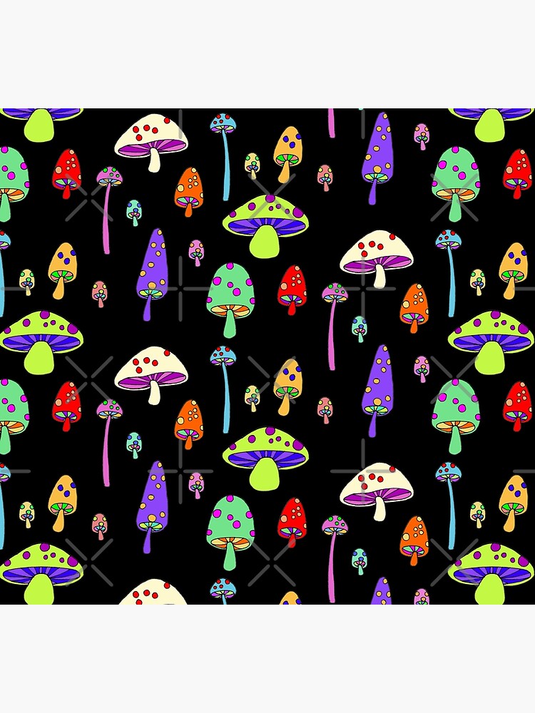 Technicolor Mushrooms  by kitschandkawaii