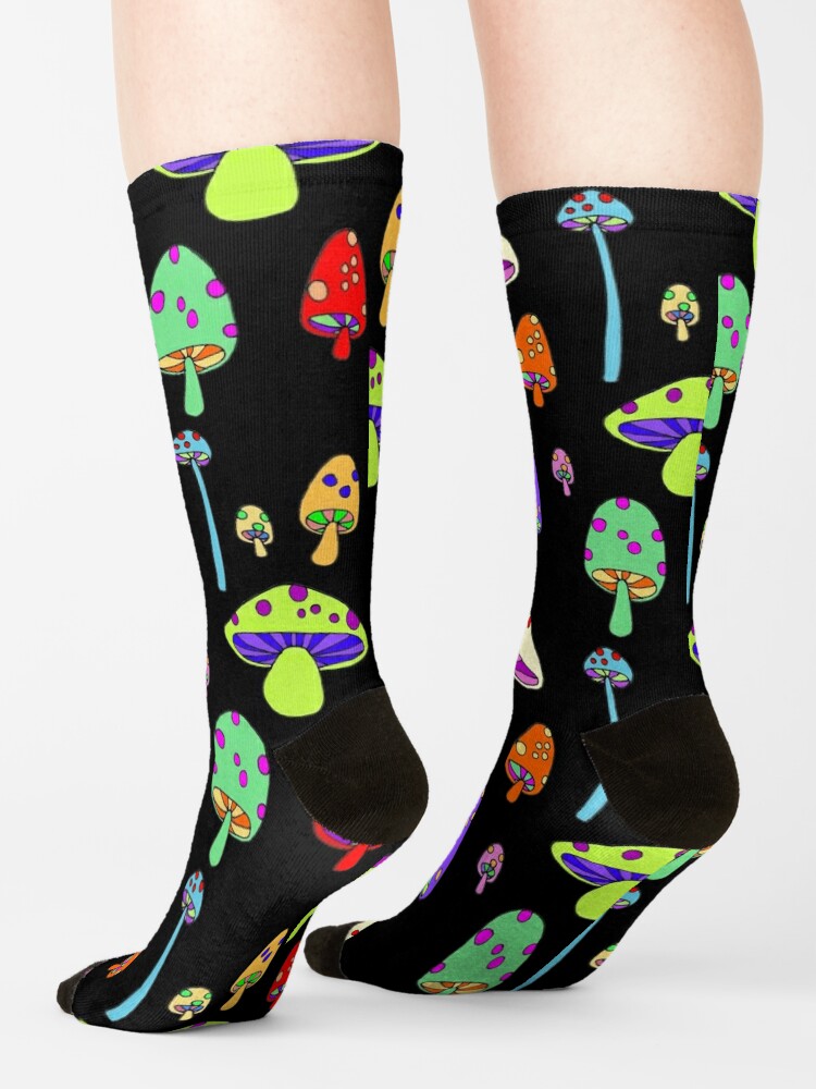 Alternate view of Technicolor Mushrooms  Socks
