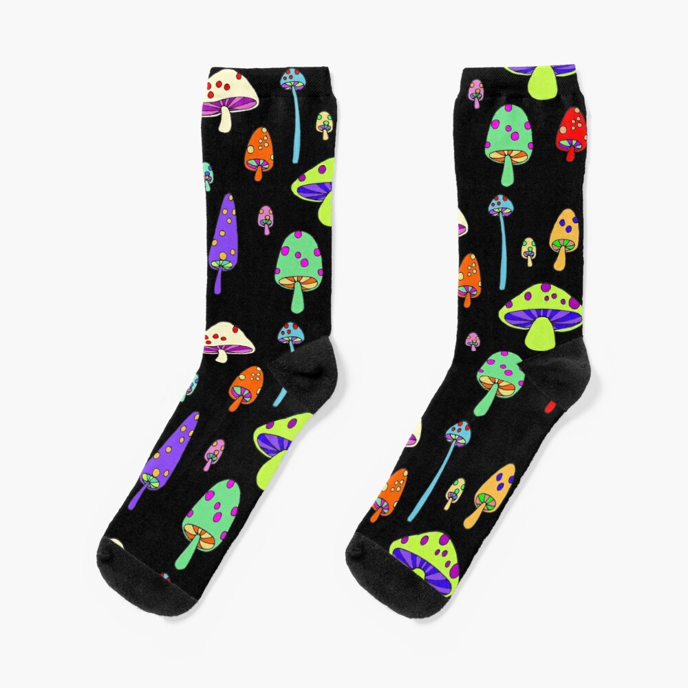 Technicolor Mushrooms  Socks