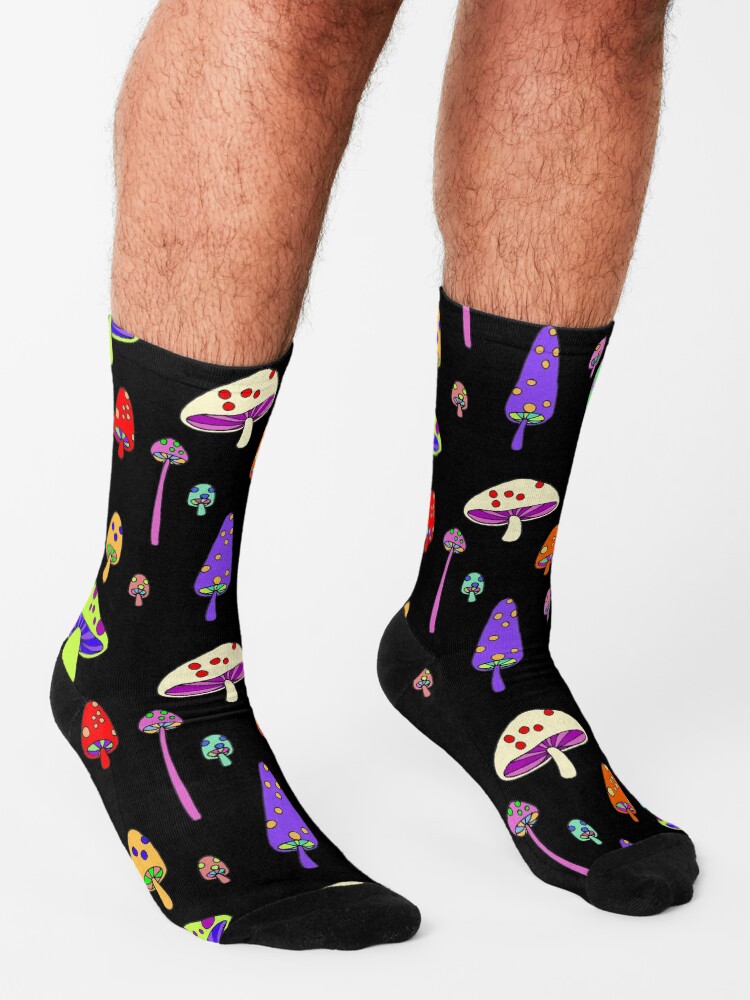 Alternate view of Technicolor Mushrooms Socks
