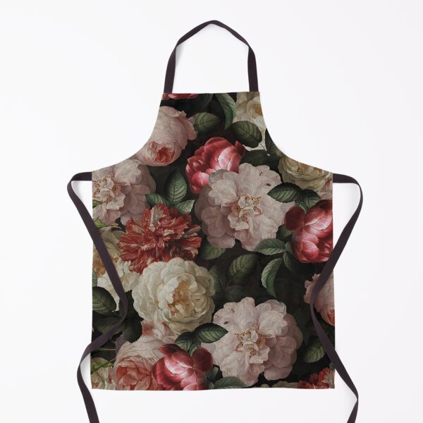 Item preview, Antique Jan Davidsz. de Heem Lush Roses Flowers On Black Botanical Night GardenPattern Nightgarden designed and sold by UtArt.