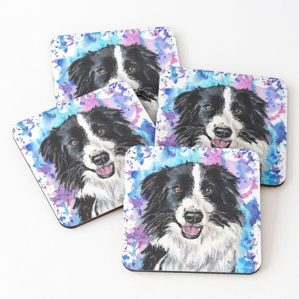 border collie coasters