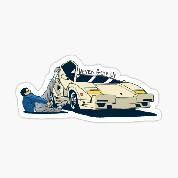 Wolf of Wall Street - Never Give Up Sticker