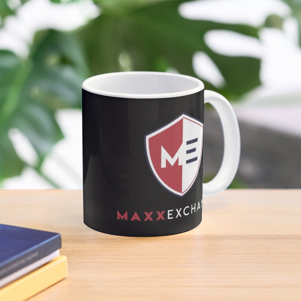 Maxx Exchange Brand Name Trademark Insignia Badge. Mug
