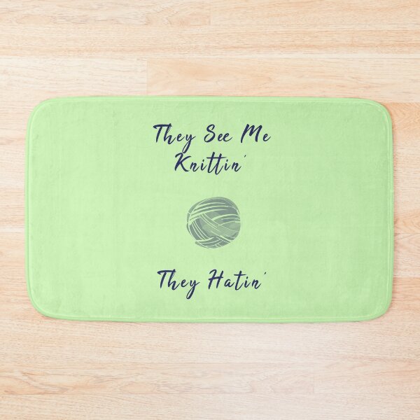 Item preview, They See Me Knitting, They Hating Funny Sewing designed and sold by artworkbyrihen.