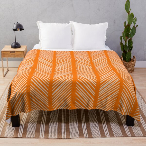 Item preview, Orange Herringbone designed and sold by ColorObsession.