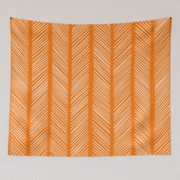 Item preview, Orange Herringbone designed and sold by ColorObsession.