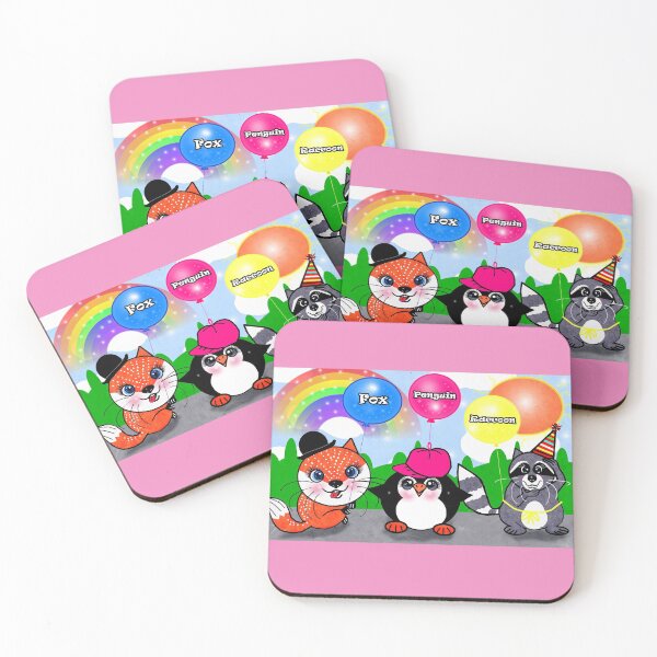 Item preview, Animals - Fox -Penguin - Reccoon - Good friendship  designed and sold by Shirley cute art .