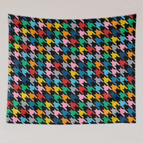 Item preview, Houndstooth Rainbow Black designed and sold by ProjectM.