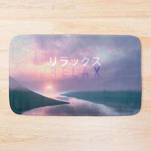Item preview, Relax (Japanese) Vaporwave Aesthetic Sunset Over Water designed and sold by CoitoCG.