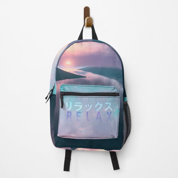 Item preview, Relax (Japanese) Vaporwave Aesthetic Sunset Over Water designed and sold by CoitoCG.