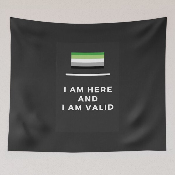 Item preview, I Am Valid Rectangle Graphic - Aromantic designed and sold by thesassypanda.