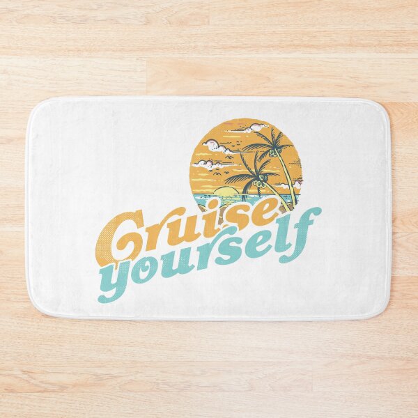 Item preview, Cruise Yourself, funny 60s retro sunset palms at the sea designed and sold by emmjott.
