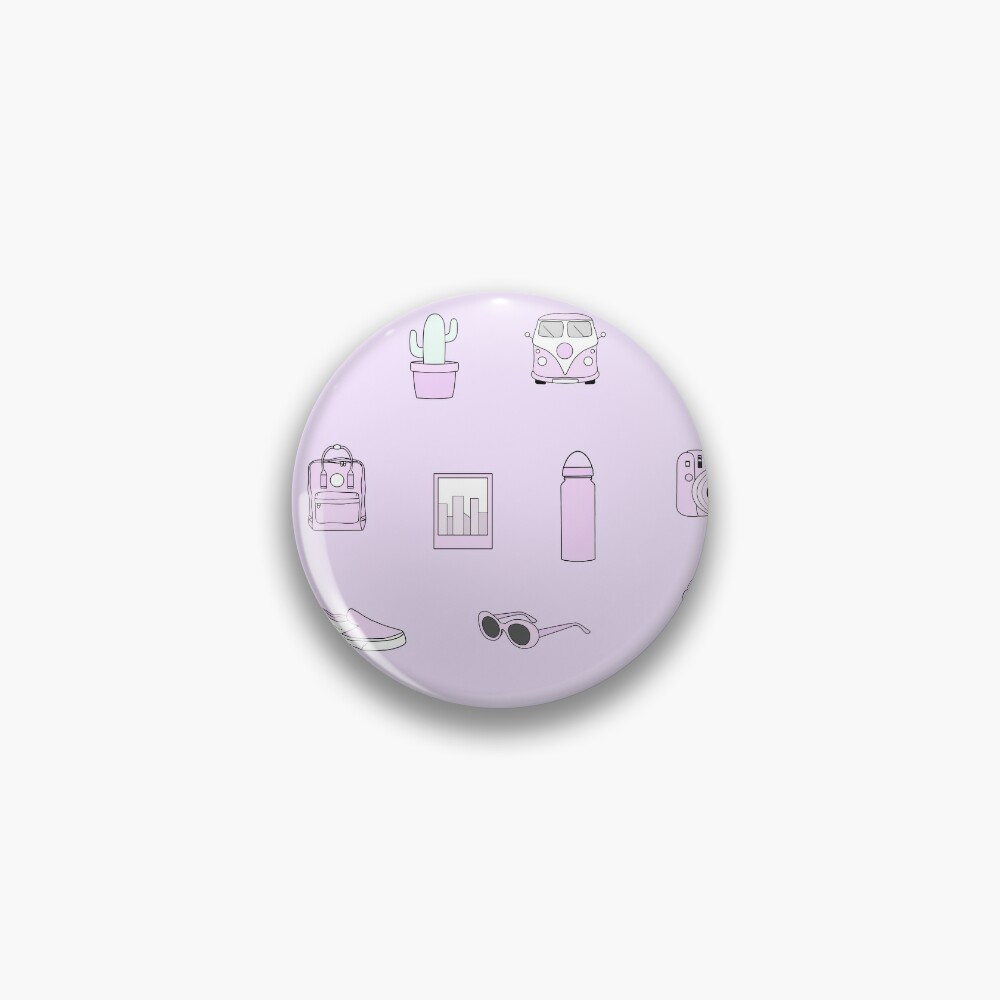 Purple Aesthetic Button Pins