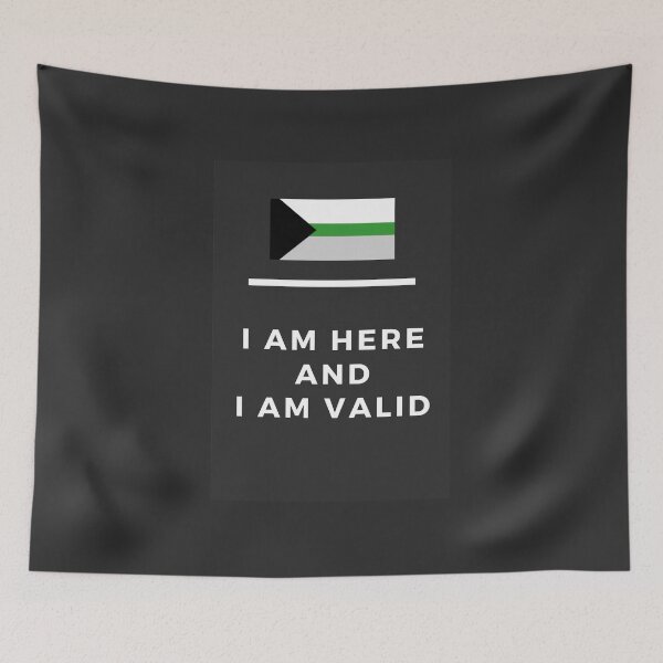 Item preview, I Am Valid Rectangle Graphic - Demiromantic designed and sold by thesassypanda.