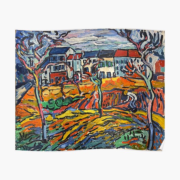 Houses at Chatou (1905) by Maurice de Vlaminck Poster