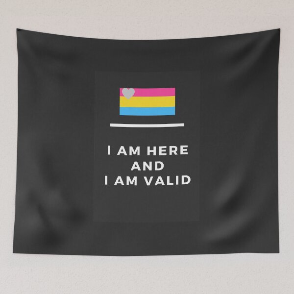 Item preview, I Am Valid Rectangle Graphic - Panromantic designed and sold by thesassypanda.