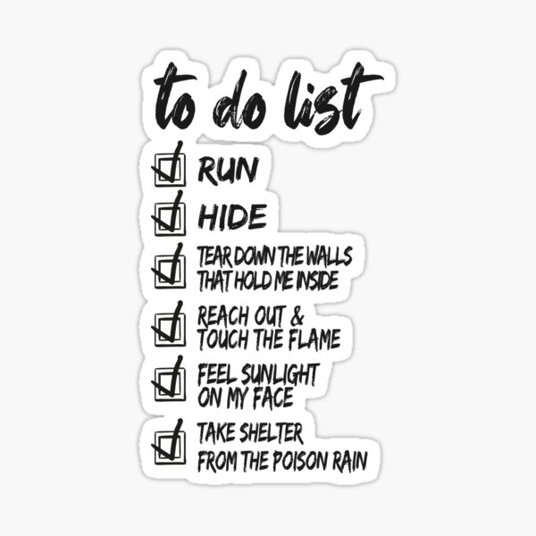 u2 streets to do list Sticker
