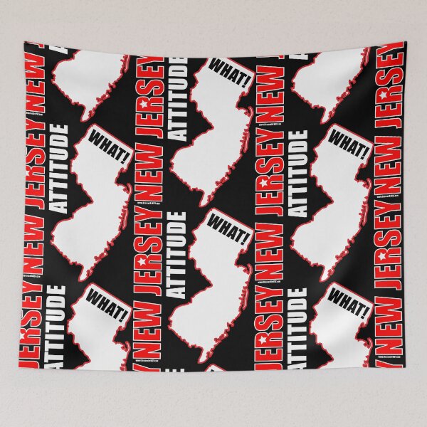 Item preview, Funny New Jersey Map, New Jersey Attitude What? designed and sold by K. Scott  Teeters.