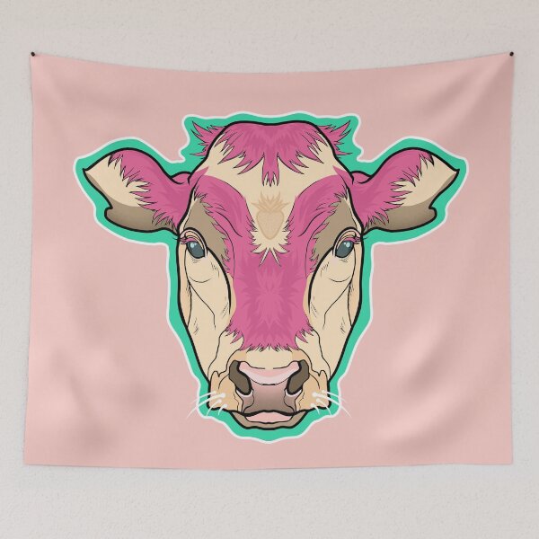 Item preview, Strawberry cow symmetrical portrait style designed and sold by IllustrateLaw.