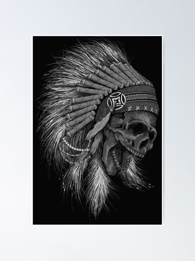 KC Chiefs Indian Skull  Poster for Sale by Razors-Edge