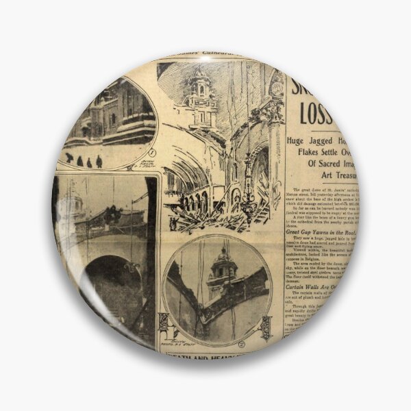 Old Newspaper - Cathedral Dome Falls Pin