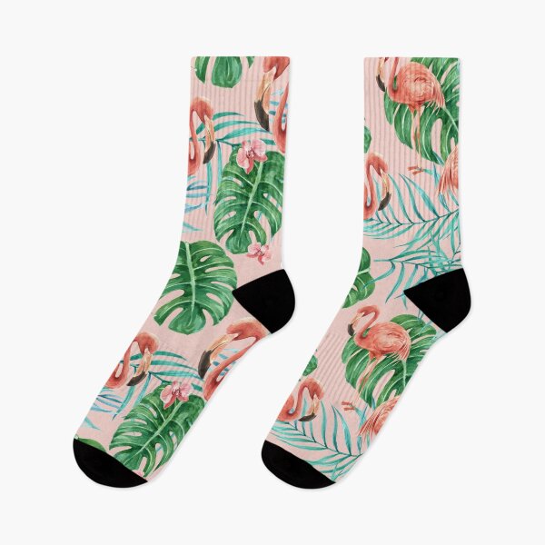 Item preview, Tropical pattern with Flamingoes designed and sold by baligaia.
