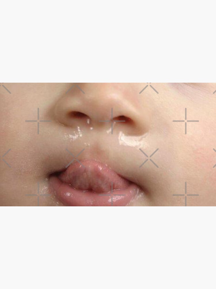 "Funny Runny Nose licking" Sticker by topnodream13 Redbubble