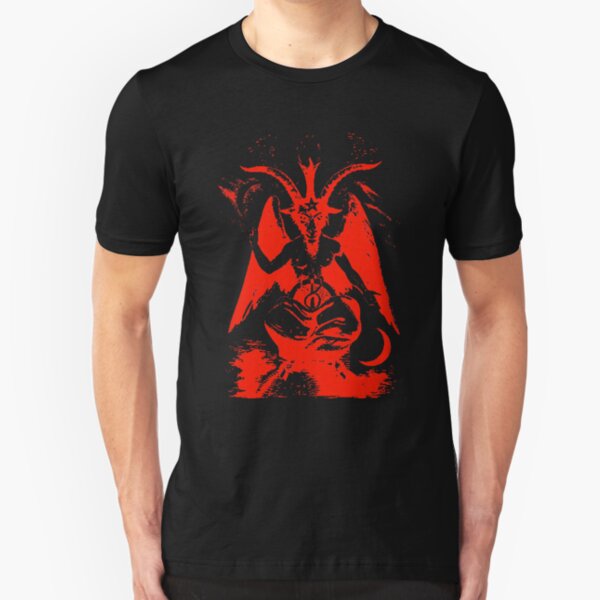 Red Baphomet Slim Fit T-Shirt