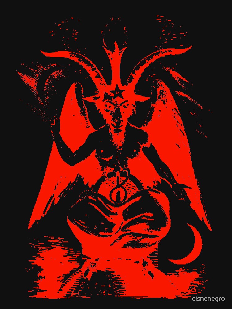 "Red Baphomet" T-shirt by cisnenegro | Redbubble