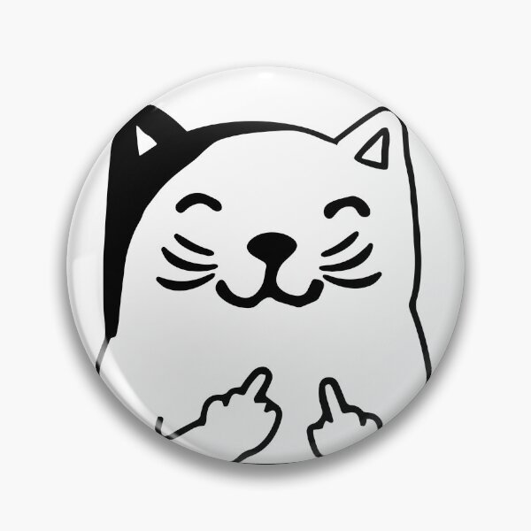 Item preview, Cute cat with middle fingers designed and sold by cattasticmerch.