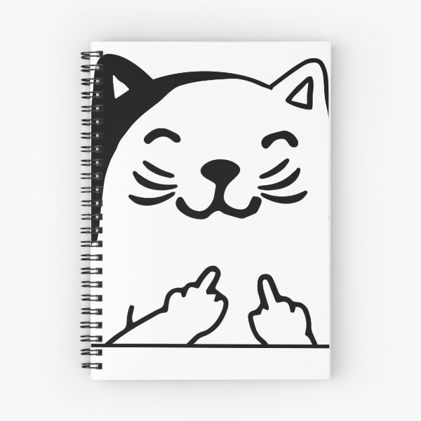 Item preview, Cute cat with middle fingers designed and sold by cattasticmerch.