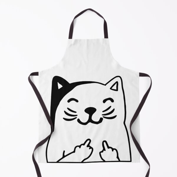 Item preview, Cute cat with middle fingers designed and sold by cattasticmerch.