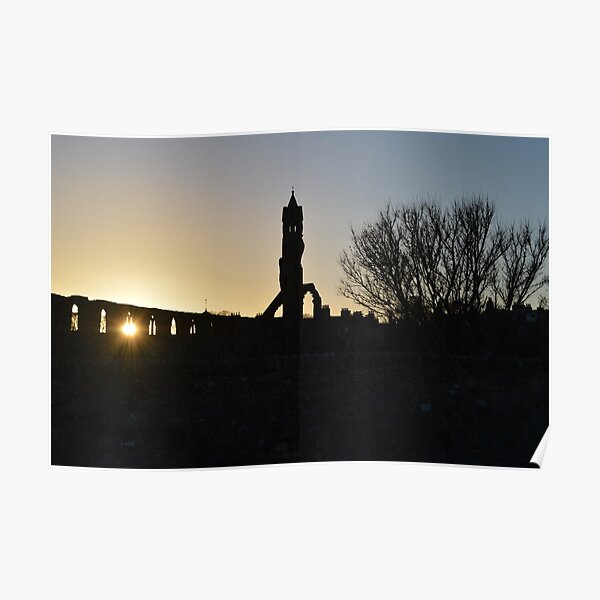 Autumn Sunset over St Andrews Cathedral Poster