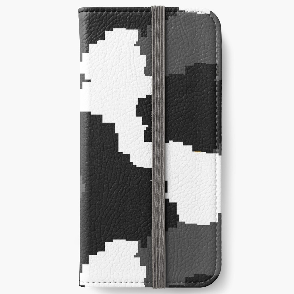 Pixel Camouflage Black White Iphone Wallet By Eidrood Redbubble