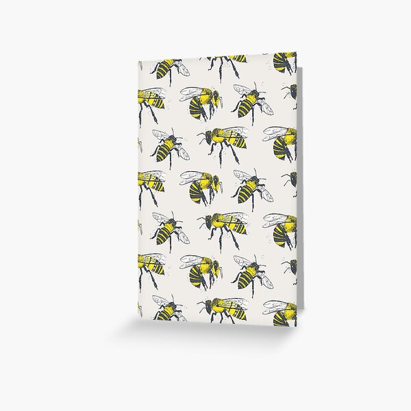 Bee Greeting Cards Redbubble