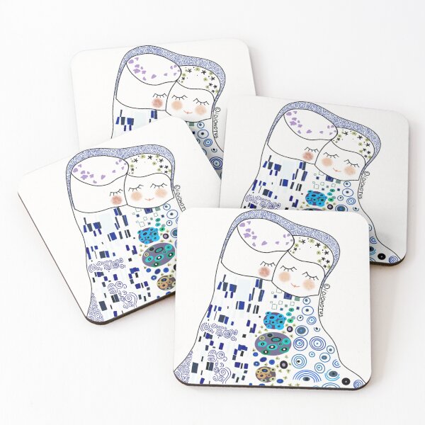Item preview, The kiss, Gustav Klimt simplified  designed and sold by IDIONOTUS.