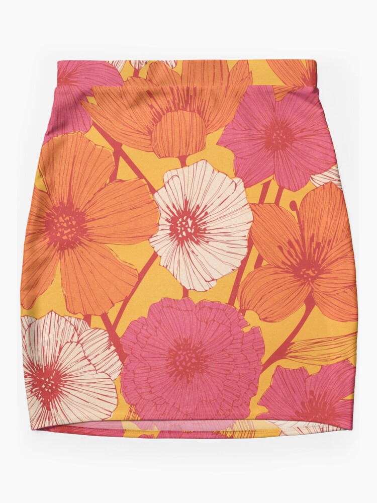 Disover Summer Flowers Mini Skirt