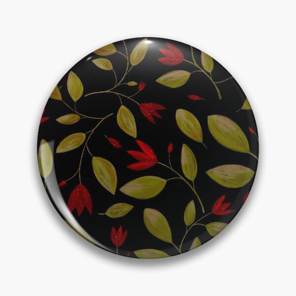 Item preview, Red Autumn flower pattern designed and sold by LaurenHWyatt.
