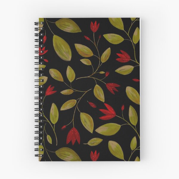 Item preview, Red Autumn flower pattern designed and sold by LaurenHWyatt.