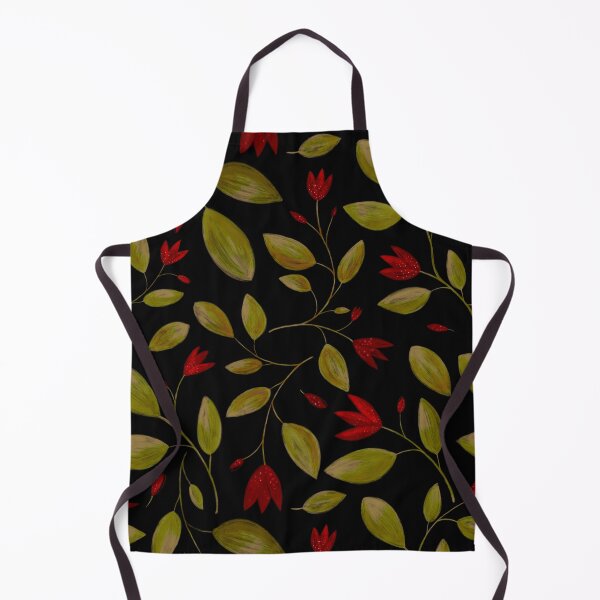 Item preview, Red Autumn flower pattern designed and sold by LaurenHWyatt.