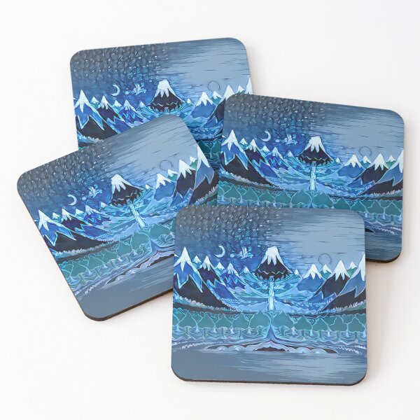 Item preview, Blue Forest mountain path in the style of J.R.R.Tolkien designed and sold by Designwebjae.