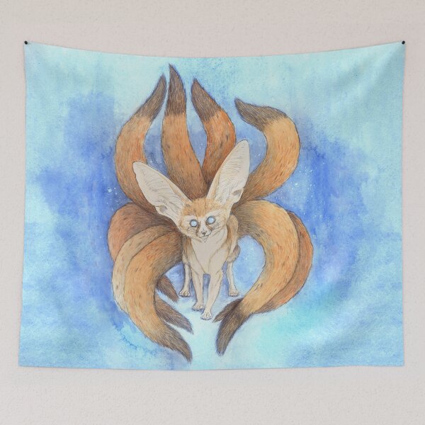 Item preview, Watercolor Galaxy Kitsune designed and sold by SarahDahlinger.